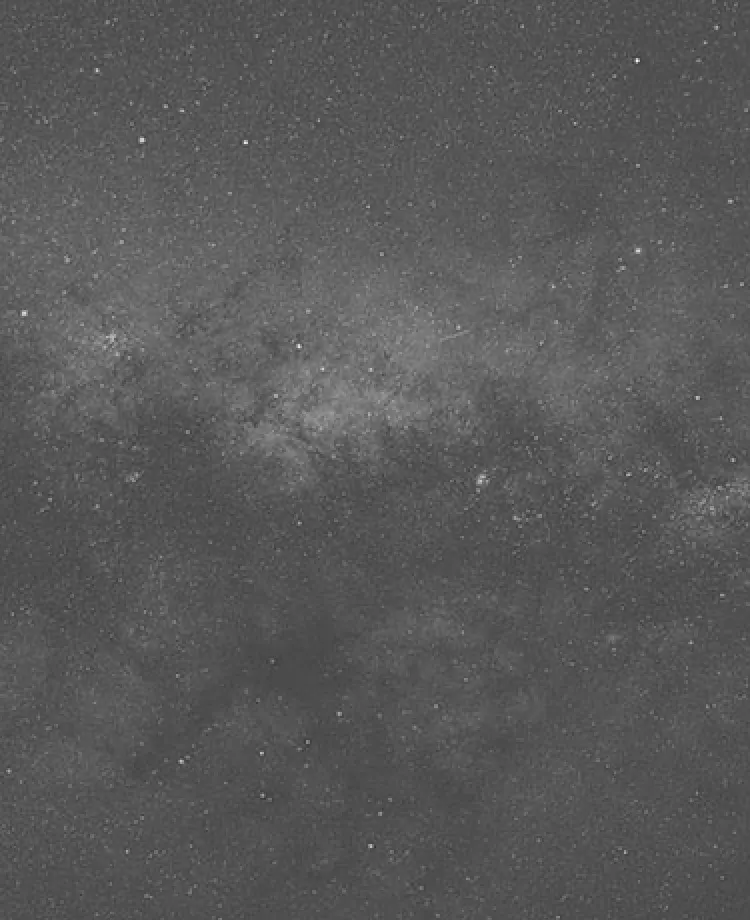 星がたくさん輝く夜空の様子