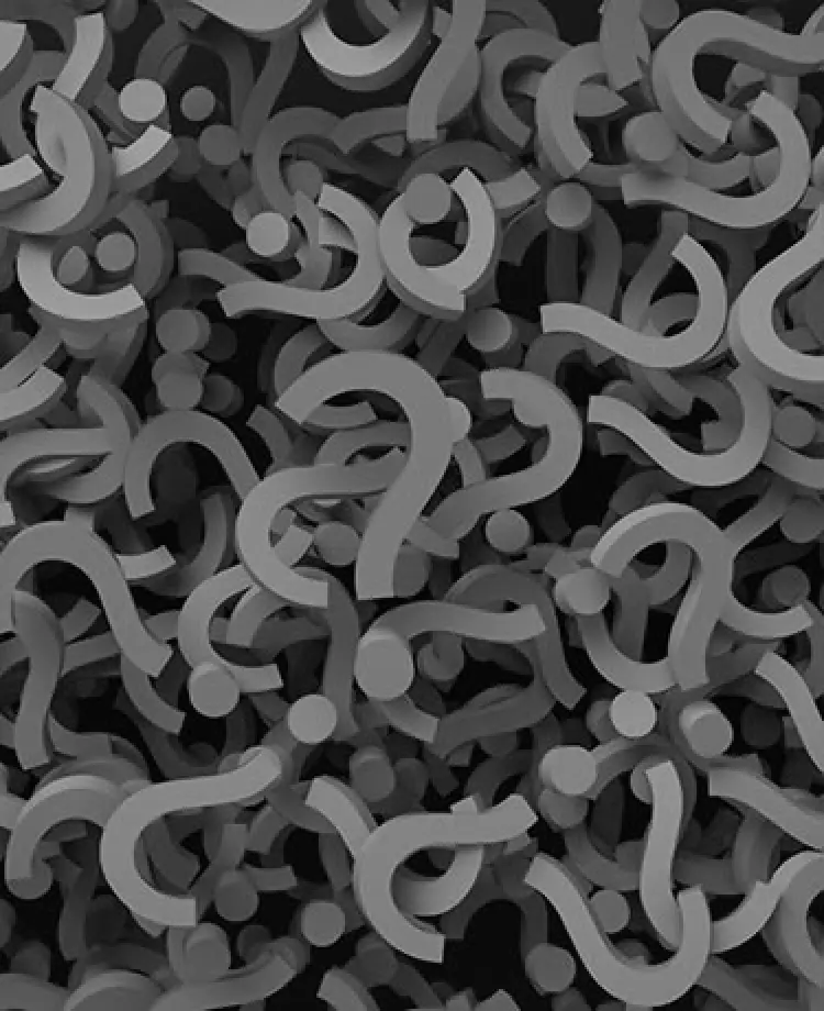 たくさんの?（クエスチョンマーク）がランダムに敷き詰められている様子